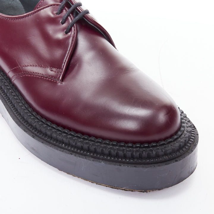 UNDERCOVER ADIEU 2018 Derby burgundy chunky platform creepers EU38