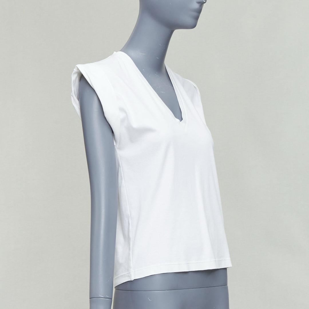 ISABEL MARANT white cotton layered sleeveless V neck top S