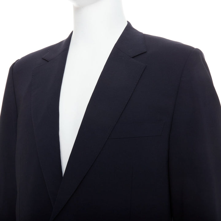 GUCCI Tom Ford Vintage navy wool GG monogram lined blazer IT50 L