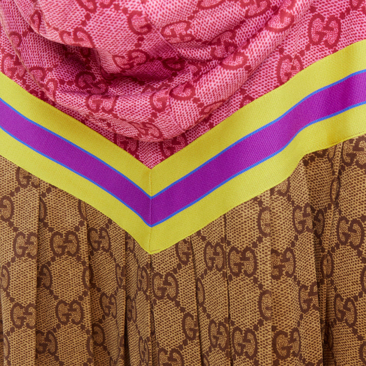 GUCCI 2019 Michele Runway GG Technical Pleats GG monogram flared track jacket XS