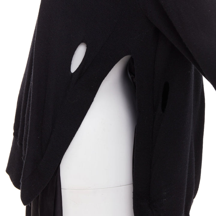 TOGA ARCHIVES Pulla black v neck layered satin slitted long dress