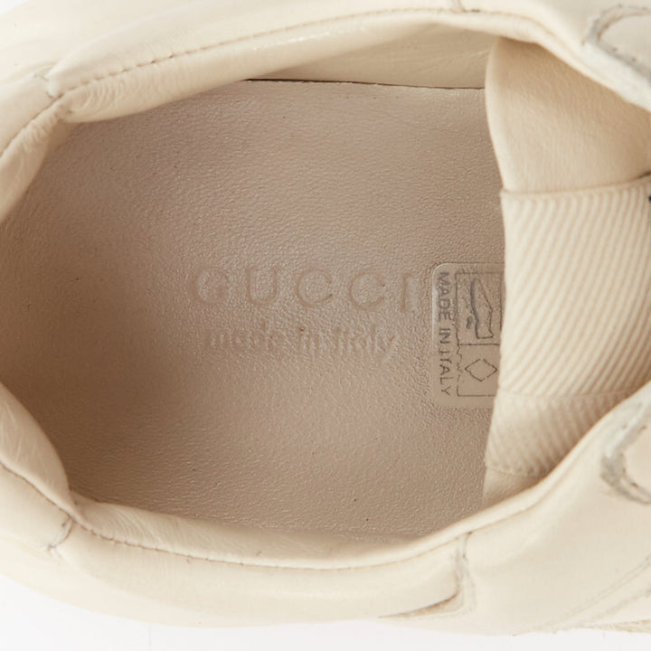 GUCCI Alessandro Michele Rhyton cream leather lace up chunky dad sneakers EU37
