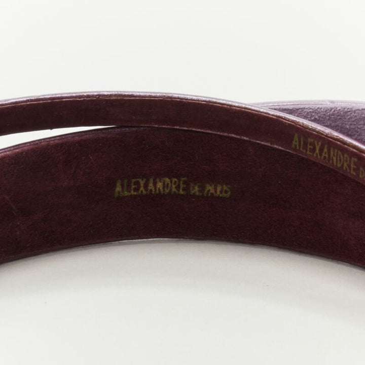 ALEXANDRE DE PARIS Alexander Zouari LOT OF 5 purple crystal headband hair tie