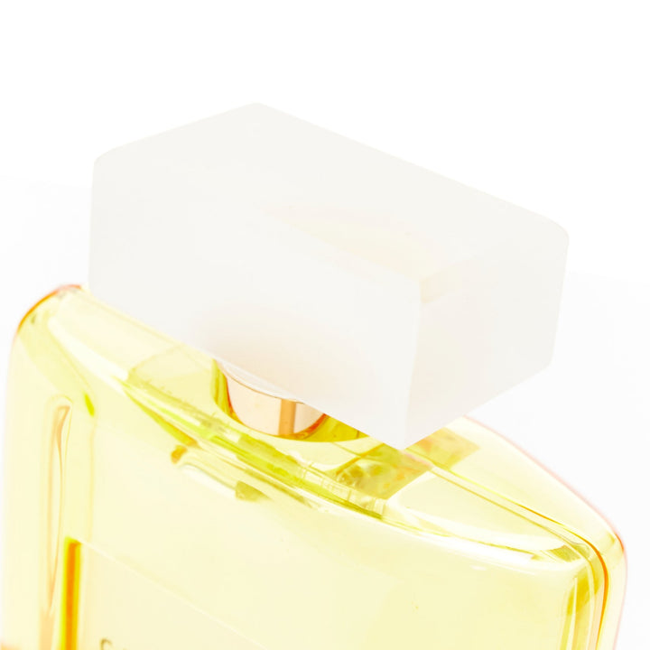 rare CHARLOTTE OLYMPIA yellow acrylic logo perfume bottle box clutch bag