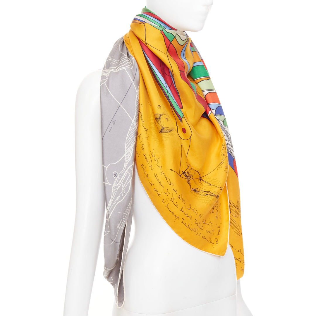 HERMES Della Cavalleria Favolosa 140 Virginie Jamin Split Pegasus silk scarf