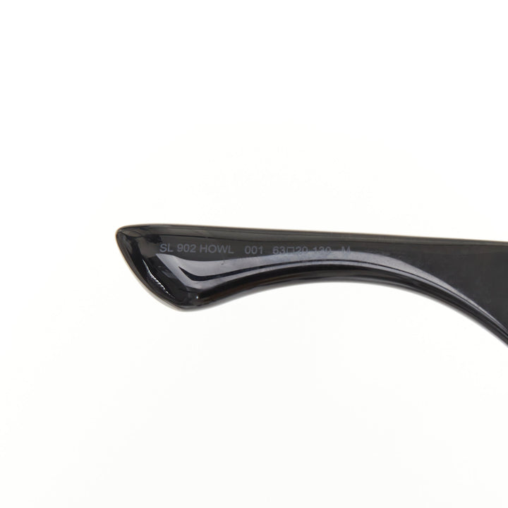 SAINT LAURENT 2023 SL 564 Mask black oversized glossy wrap shield sunglasses