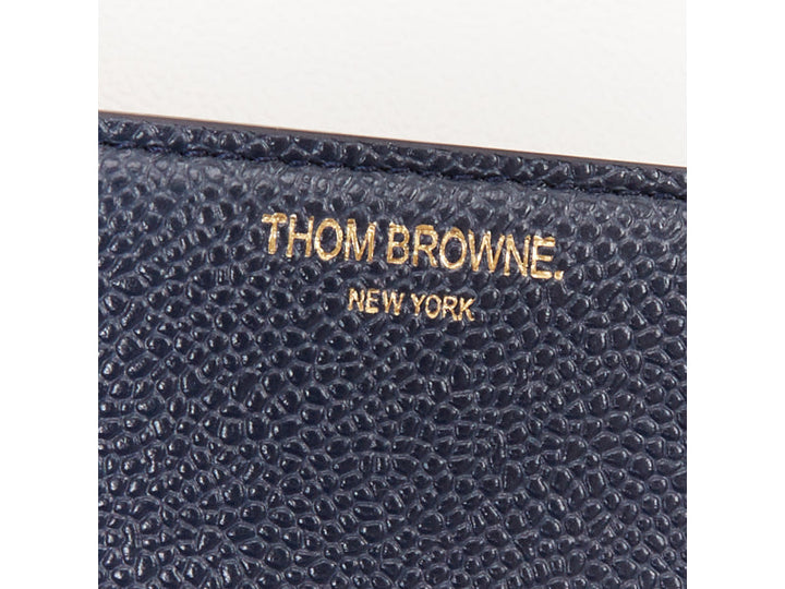 THOM BROWNE Mini Mrs Thom red white navy calfskin stripe detail top handle bag
