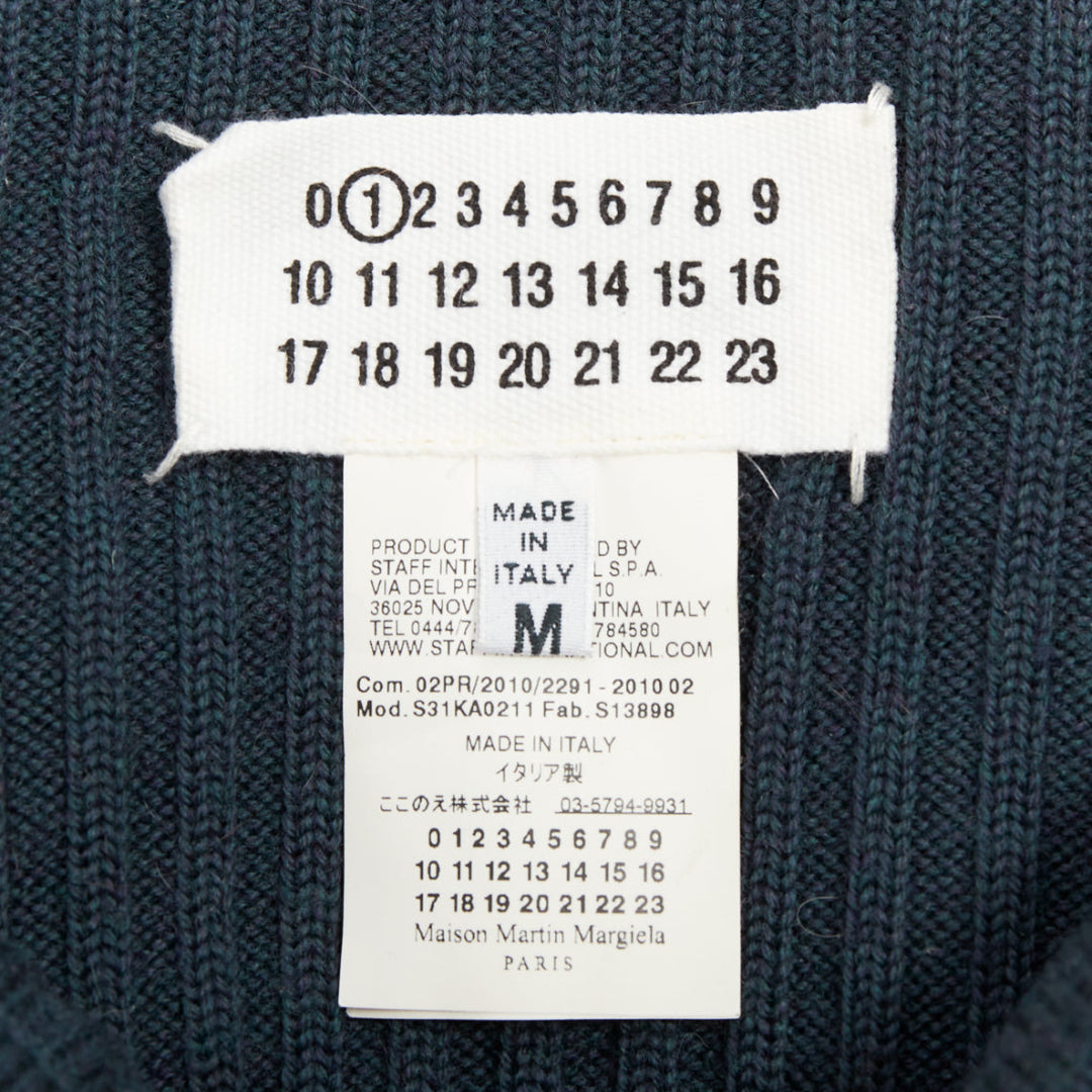 MAISON MARGIELA dark green 100% wool 4 stitches knitted pants M