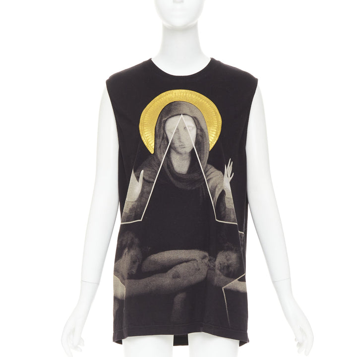 GIVENCHY Riccardo Tisci Lane Crawford Madonna Halo foil muscle tank top M
