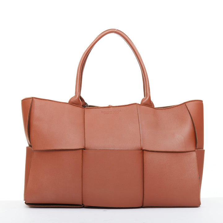 BOTTEGA VENETA Daniel Lee Arco Medium brick rust red  leather maxi tote bag