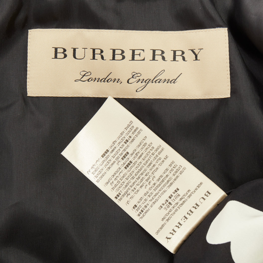 BURBERRY 2013 Runway Sandringham heart print double breasted trench jacket S