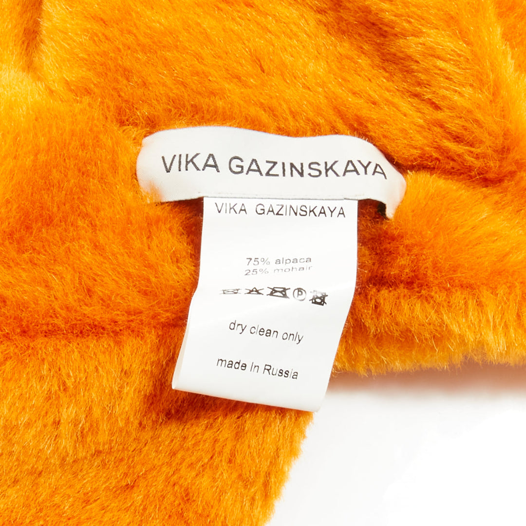 rare VIKA GAZINSKAYA orange alpaca mohair stuffed toy fox scarf