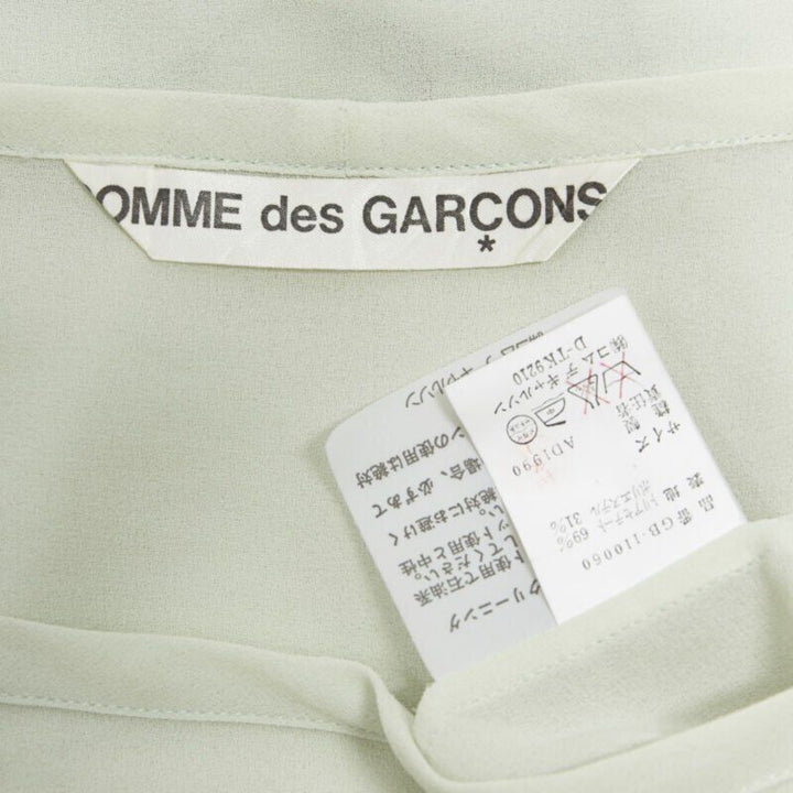 vintage COMME DES GARCONS 1990 mint green double layered long sleeve top M