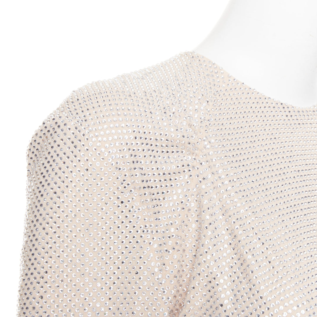 ALEXANDRE VAUTHIER AW2022 Bridal ivory diamond crystal asymmetric draped dress