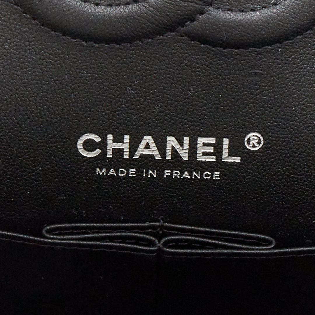 CHANEL So Black 11.12 Medium Classic Double Flap quilted lambskin shoulder bag