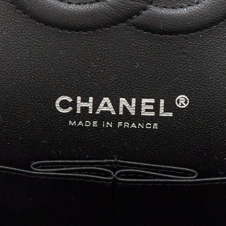 CHANEL So Black 11.12 Medium Classic Double Flap quilted lambskin shoulder bag