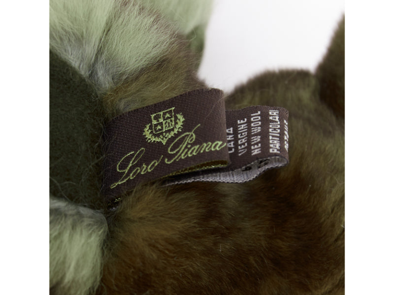 LORO PIANA 100% mink fur brown Rabbit bag charm keyring