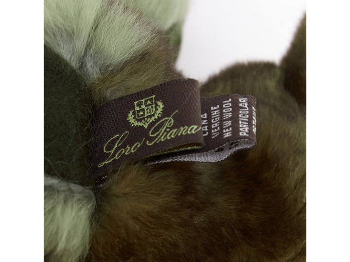 LORO PIANA 100% mink fur brown Rabbit bag charm keyring
