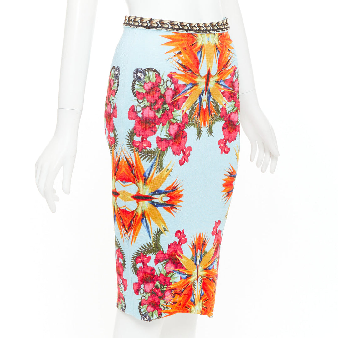 GIVENCHY Riccardo Tisci 2012 Birds of Paradise boucle tweed pencil skirt