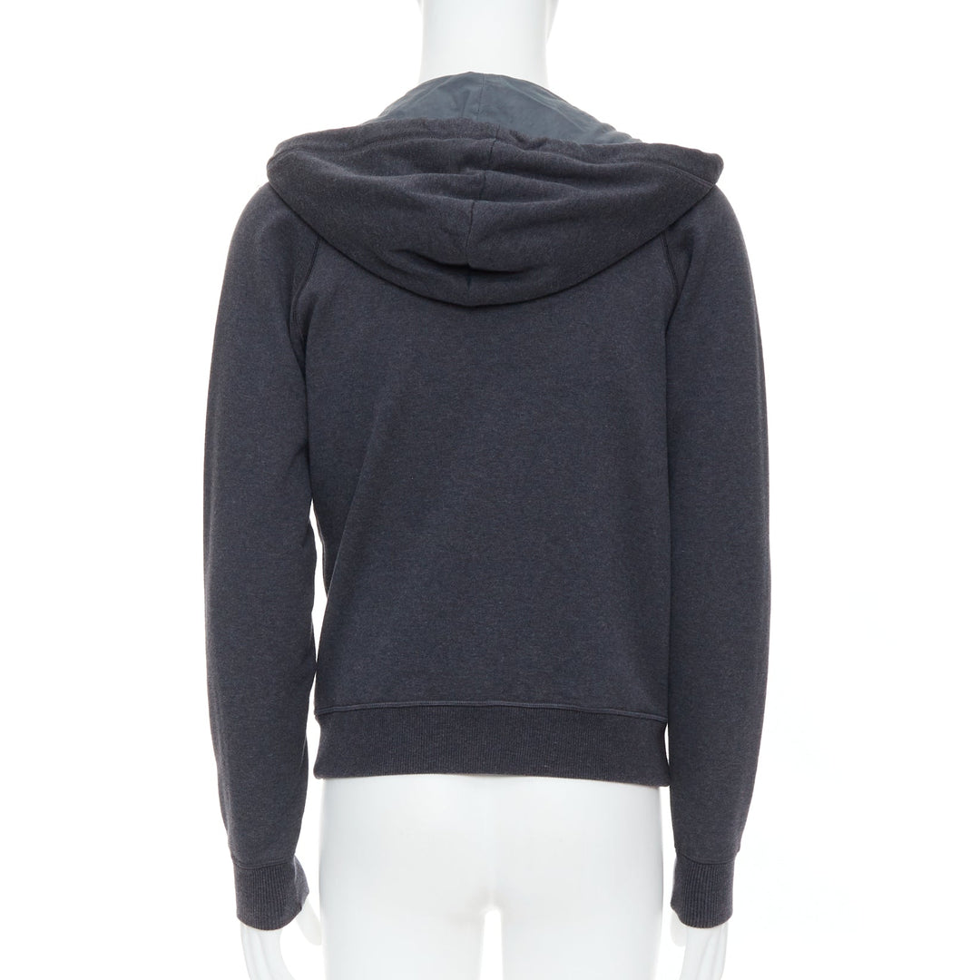 Male mannequin wearing Bottega Veneta Grey Cotton Men Hoodies in Size IT46 | Available at JHROP