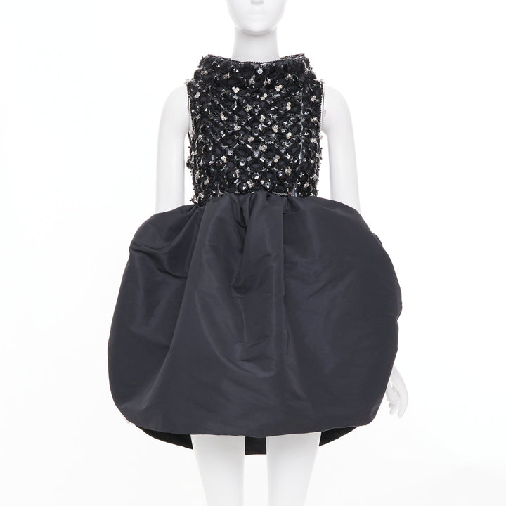 ALEXANDRE VAUTHIER COUTURE SS2025 Runway embellished bateau bubble dress FR36 S
