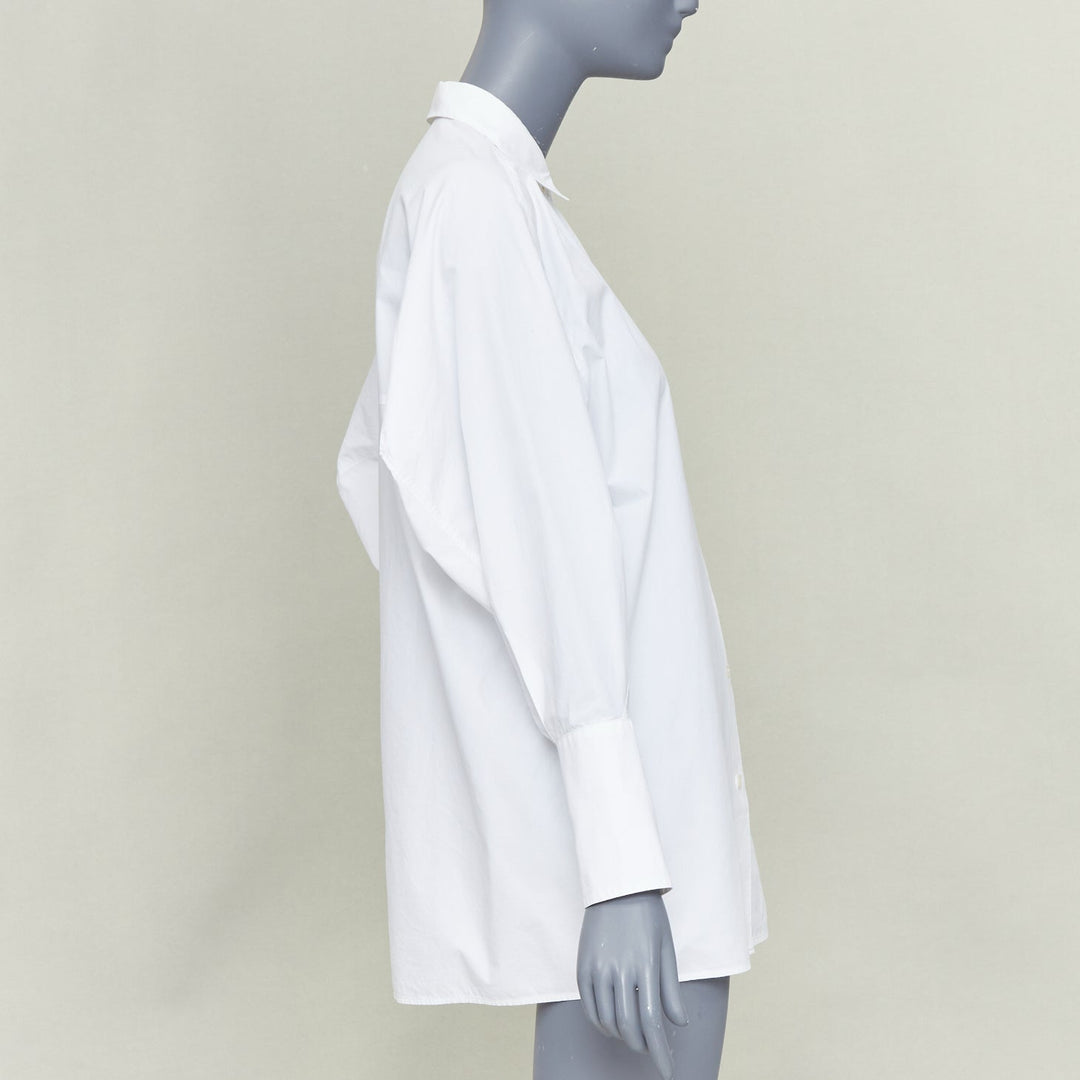 ACNE STUDIOS 2017 Bai Soft Pop white cotton 3D exaggerated sleeves shirt FR34 XS