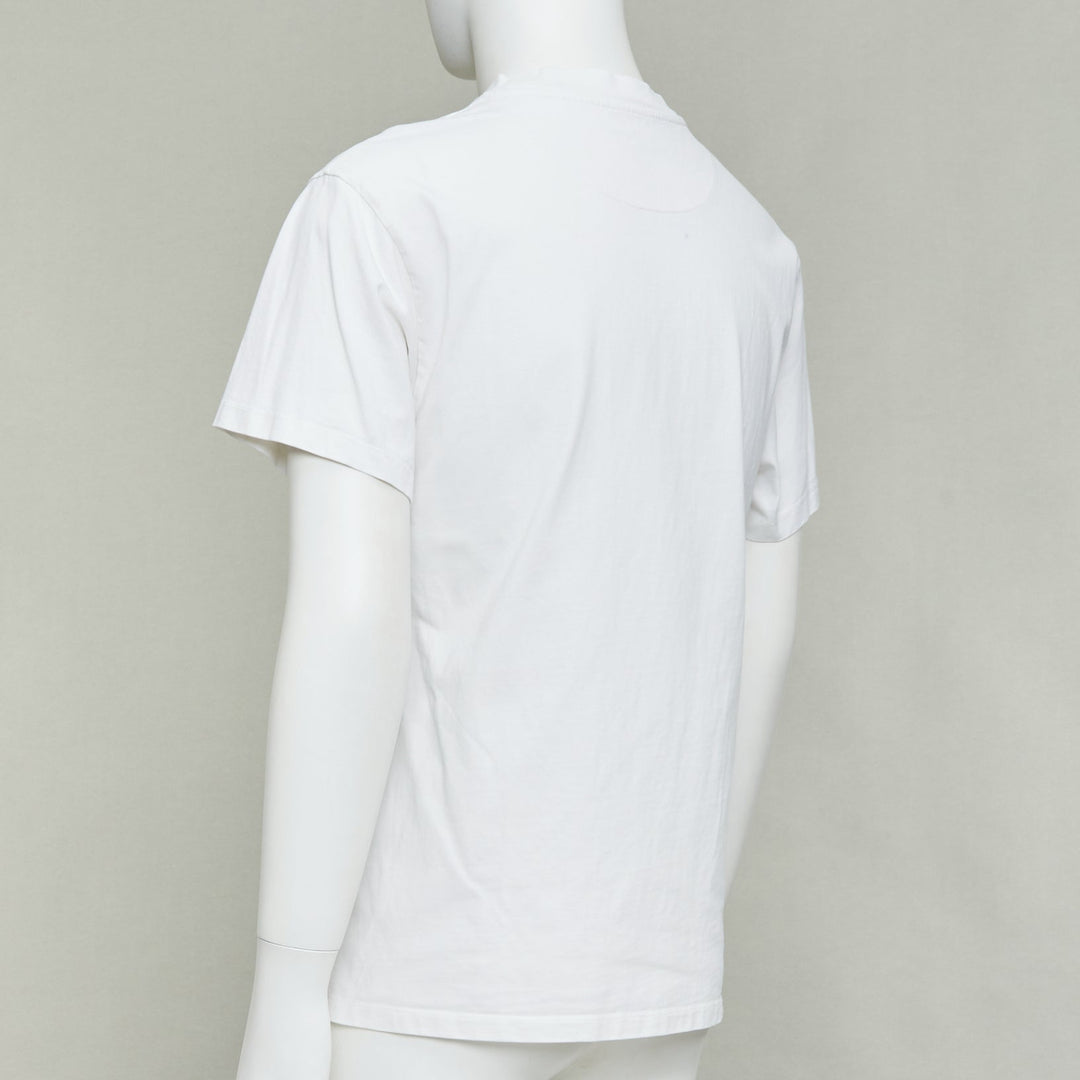 JIL SANDER Set of 3 white cotton black logo patch crew neck tshirt S