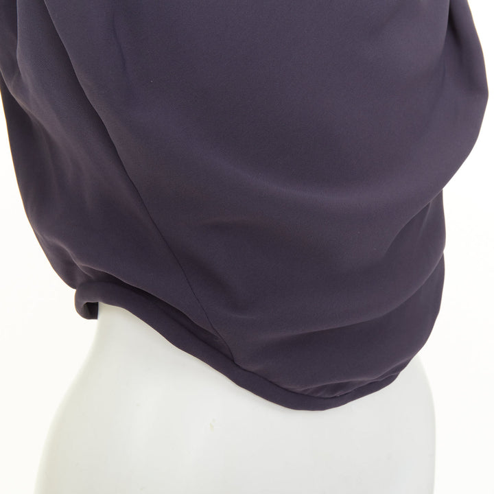 VIVIENNE WESTWOOD Sunday off-shoulder solid navy crepe corset bustier top IT44 L