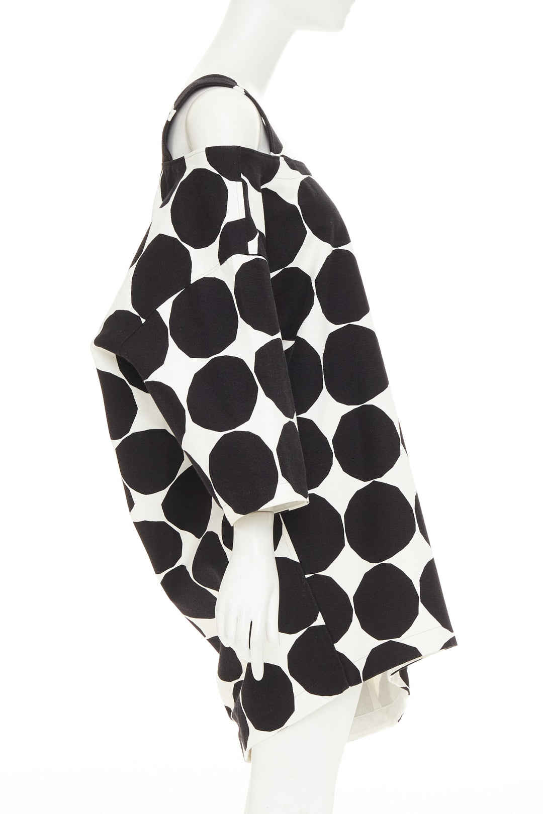 JUNYA WATANABE MARIMEKKO 2018 Runway black white polka dot asymmetric dress XS