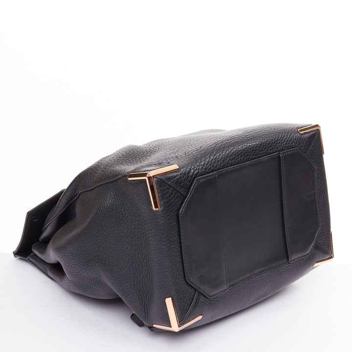 ALEXANDER WANG Prisma Skeletal black rose gold pebbled leather backpack