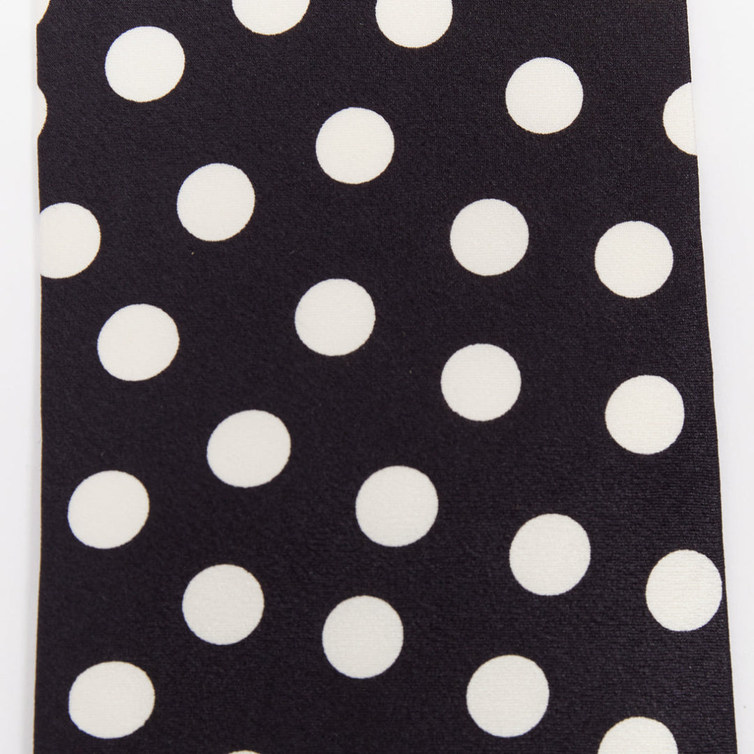 BRIONI Set of 3 100% silk blue diagonal stripes black pleats white polka dot tie