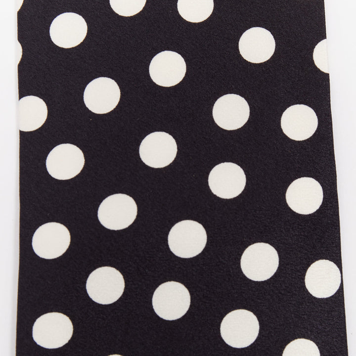 BRIONI Set of 3 100% silk blue diagonal stripes black pleats white polka dot tie