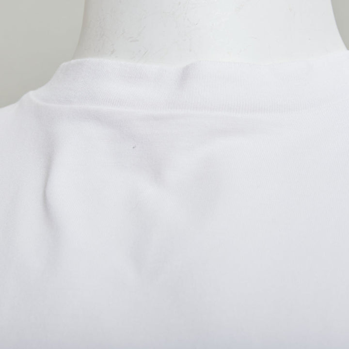 JIL SANDER Set of 3 white cotton black logo patch crew neck tshirt S