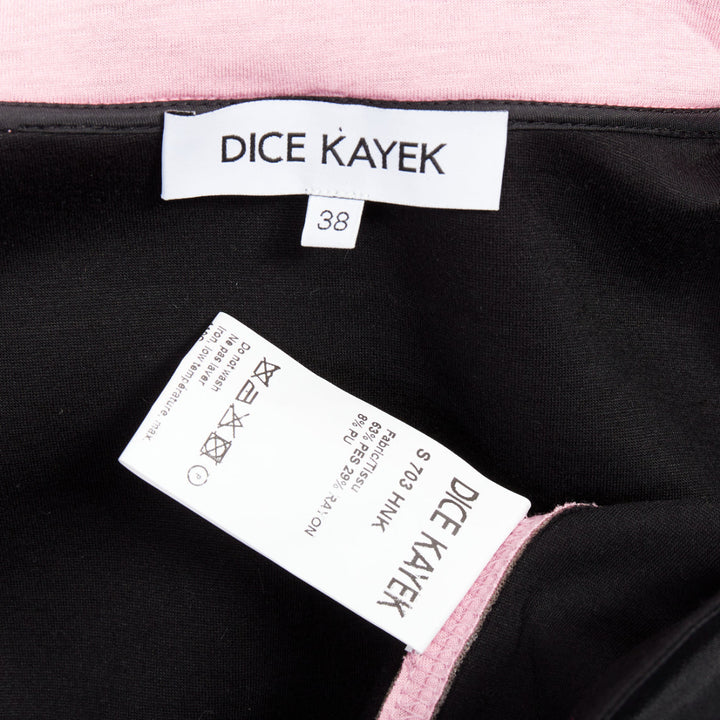DICE KAYEK pink neoprene beaded star applique ribbon drawstring hoodie IT38 XS