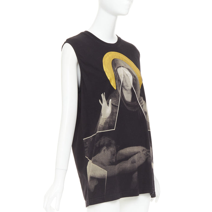 GIVENCHY Riccardo Tisci Lane Crawford Madonna Halo foil muscle tank top M