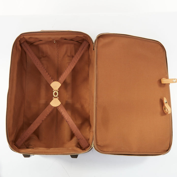 LOUIS VUITTON Vintage P√©gase 55 brown monogram canvas rolling carry on luggage