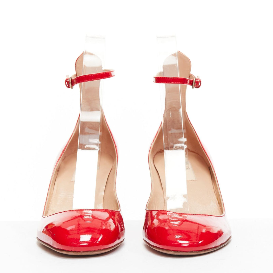 VALENTINO Tango 60 red patent leather Maryjane pumps EU38.5