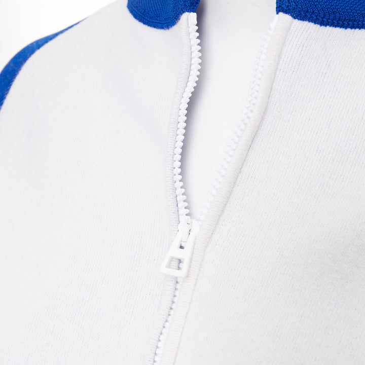 DIOR 2022 Vibe white electric blue big logo star back crop track jacket FR34 XS