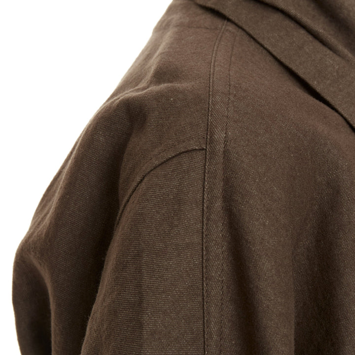 LEMAIRE draped wrapped cropped linen wool casual minimalist jacket FR44 XS
