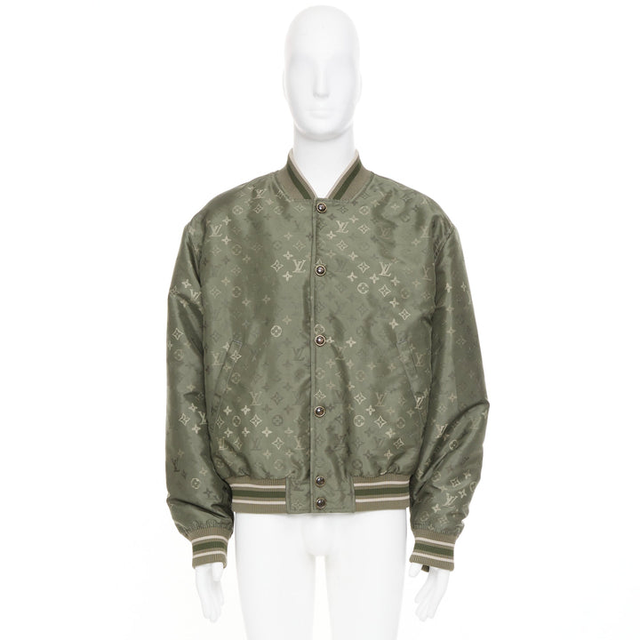 LOUIS VUITTON SS2024 Monogram Bomber technical jacquard bomber jacket FR52 XL