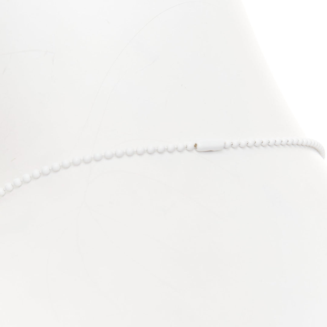 CHROME HEARTS 2019 Silichrome CH Cross Necklace white silicone long necklace
