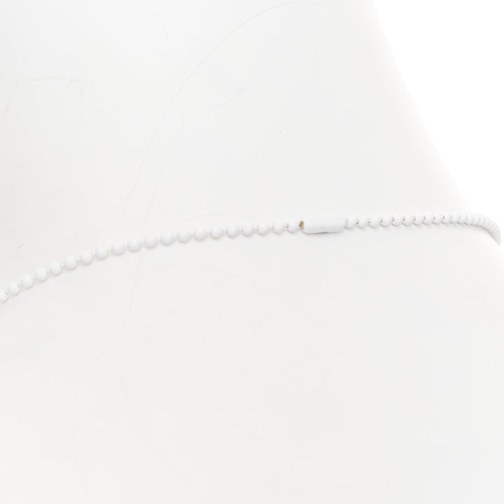 CHROME HEARTS 2019 Silichrome CH Cross Necklace white silicone long necklace