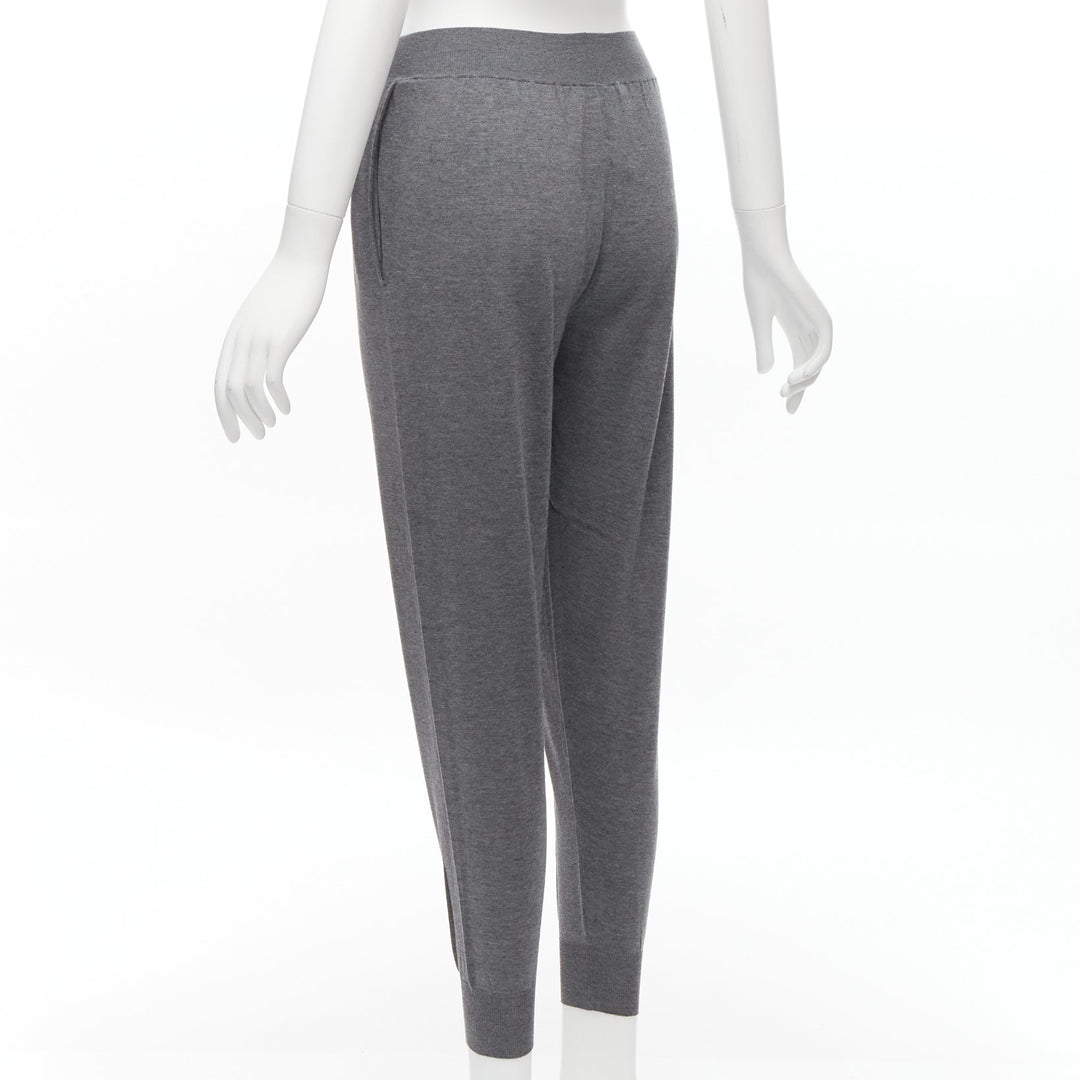 STELLA MCCARTNEY 2016 grey wool blend mid waist casual knitted pants IT36 XXS