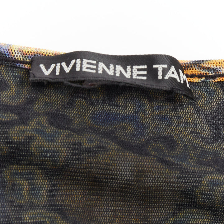 VIVIENNE TAM purple Dynasty chinoiserie dragon birds print long sleeve top