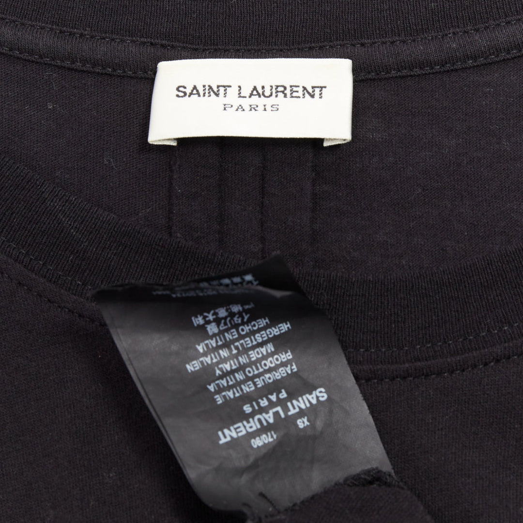 SAINT LAURENT 2016 Sweet Dreams black shark rainbow cotton tshirt XS