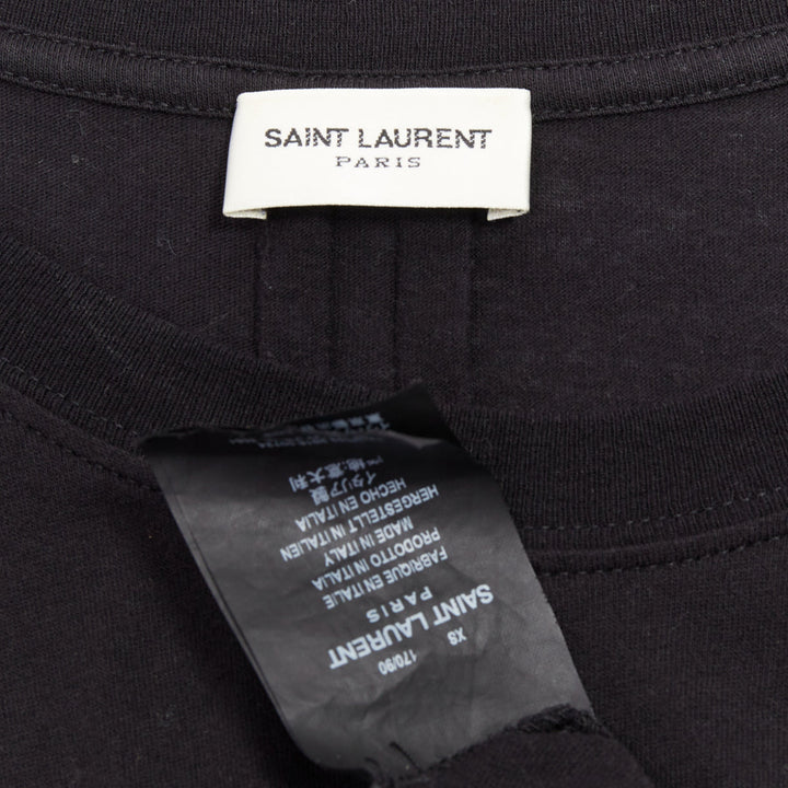 SAINT LAURENT 2016 Sweet Dreams black shark rainbow cotton tshirt XS