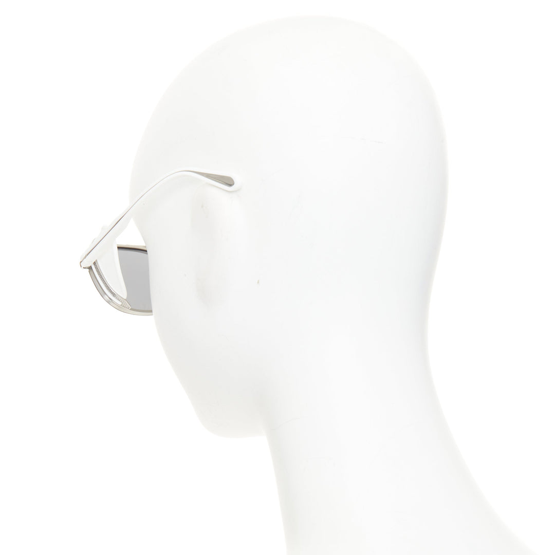 LINDA FARROW 2026 Baret Explorer LFL1631 white gold titanium shield sunglasses