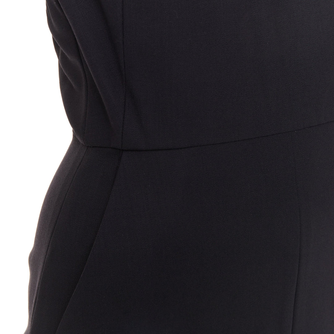 ALEXANDRE VAUTHIER COUTURE AW2018 Runway black high open back slit front gown