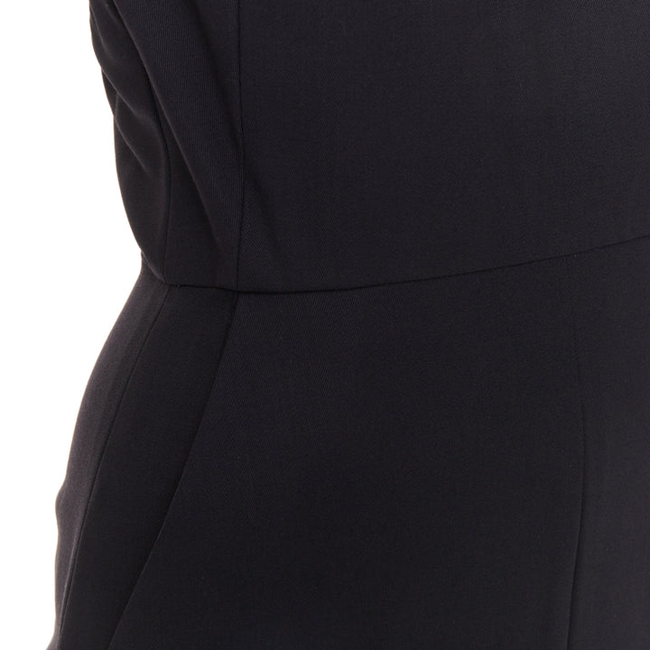 ALEXANDRE VAUTHIER COUTURE AW2018 Runway black high open back slit front gown