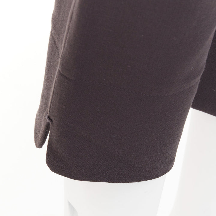 THE ROW charcoal grey cotton blend low waist cropped minimalist legging pantsXS